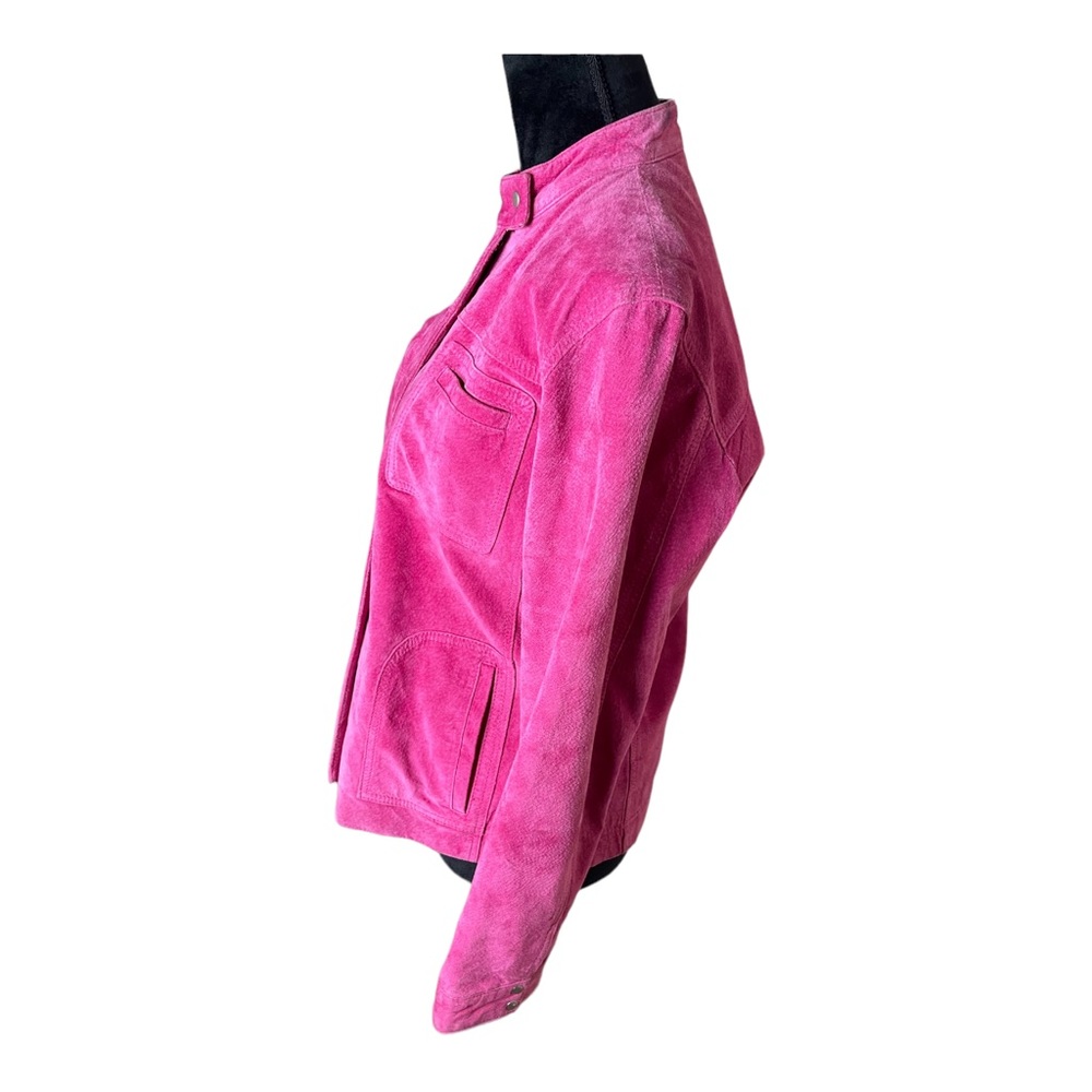 Chico’s 100% Leather Zip Jacket Size 1/Small - Picture 2 of 6